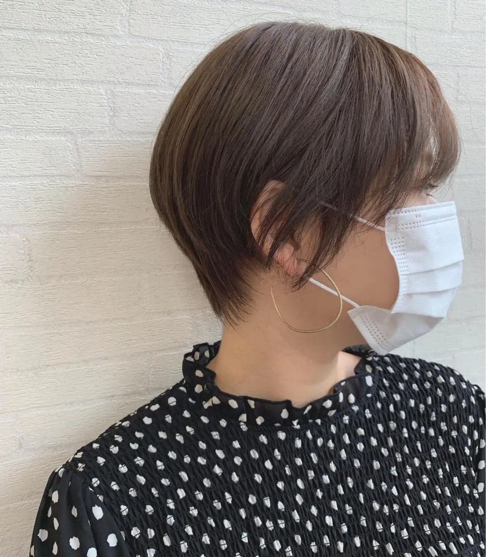 ショート カラー 切りっぱなしボブ ショートボブ ハンサムショート 丸みショート ボブ カット ヘアカラー トリートメント 初めてのショート お任せください✂️のヘアスタイル