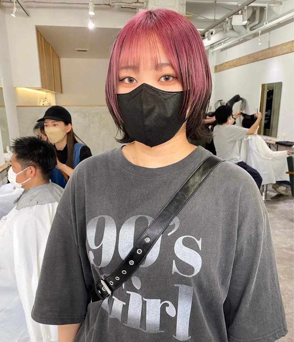 ショート カラー ヘアカラー 森貴裕/ベージュ/ パーマ/オリーブのヘアスタイル