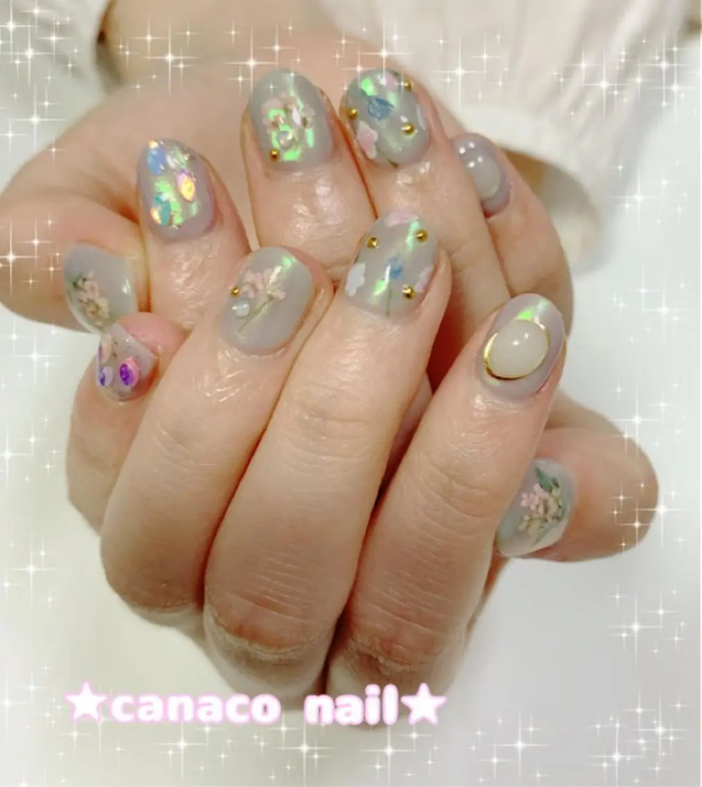 ネイル アートネイル ジェルネイル パラジェル ストーンネイル ベテランネイル cnc  nailのネイルデザイン