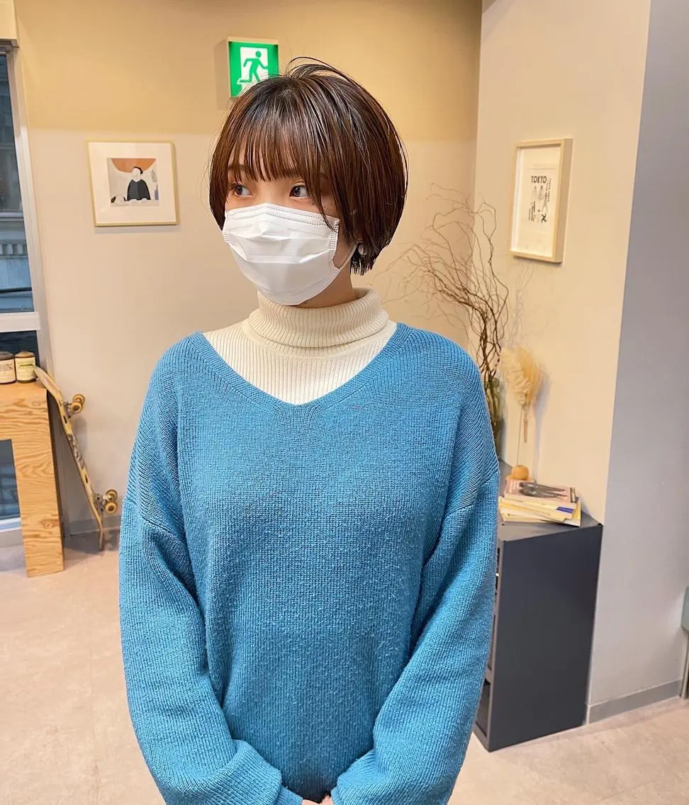 ショート カラー 丸みショート ショートヘア カット ヘアカラー トリートメント 丁寧なカウンセリング 🌿KENTA🌿のヘアスタイル