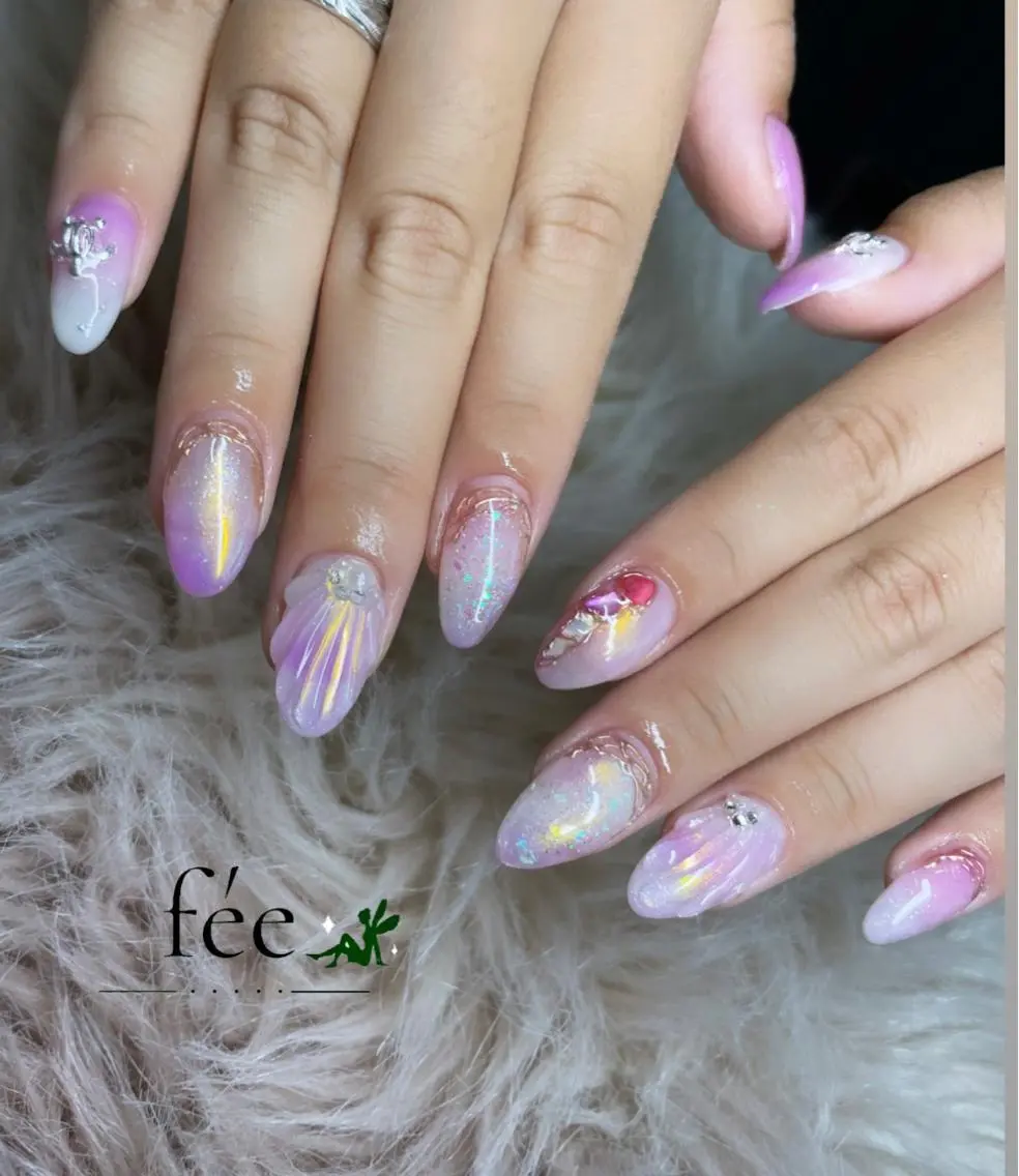 ネイル フットネイル ジェルネイル マグネットネイル ミラーネイル パラジェル ハンドネイル nail salon fee(フィー)のネイルデザイン