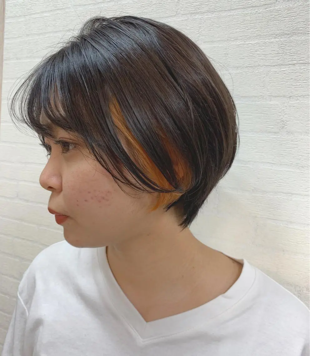 ショート カラー 切りっぱなしボブ ショートボブ ハンサムショート ブリーチ インナーカラー カット ヘアカラー トリートメント 初めてのショート お任せください✂️のヘアスタイル