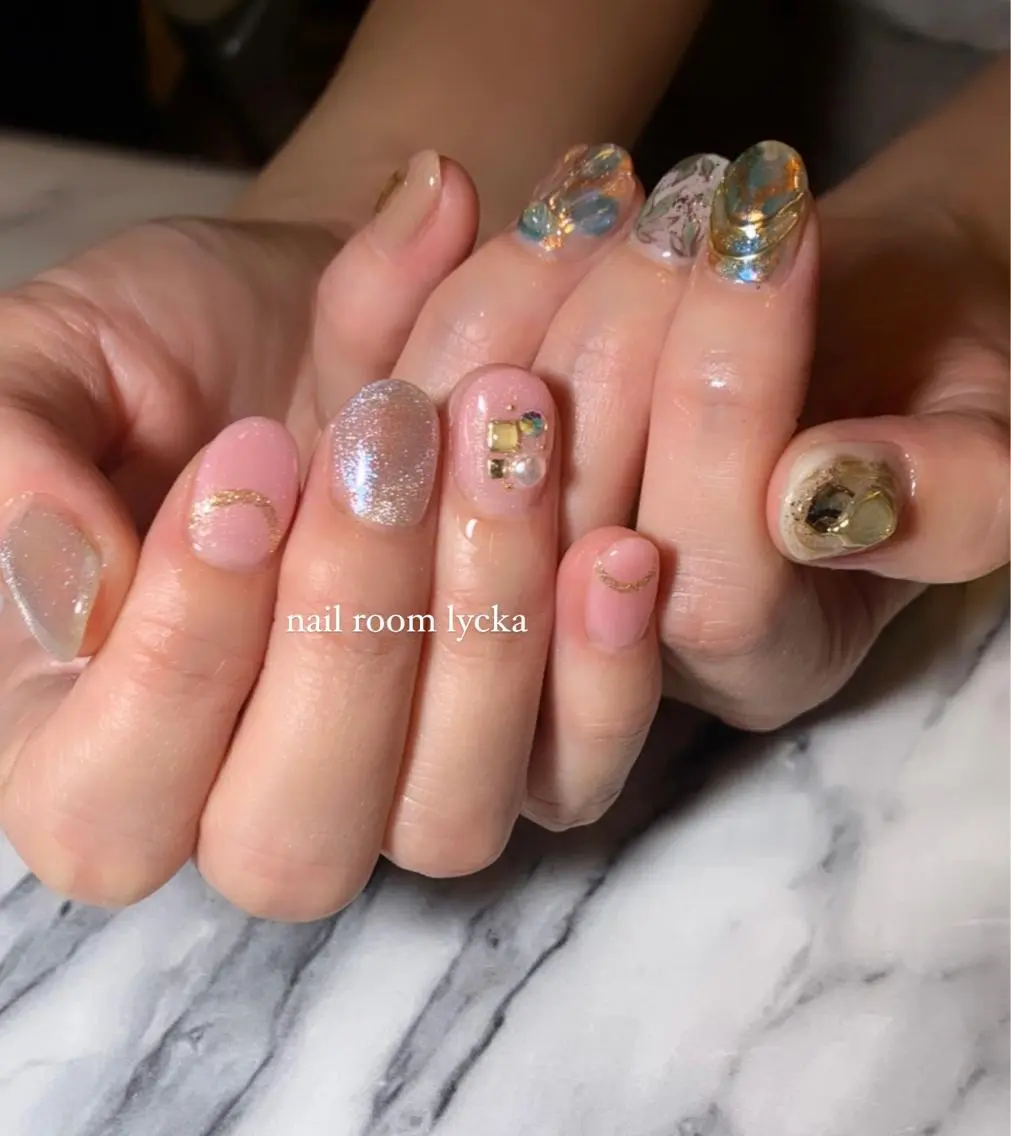 ネイル ネイルルームリッカ 𝐦𝐚𝐲𝐮のネイルデザイン