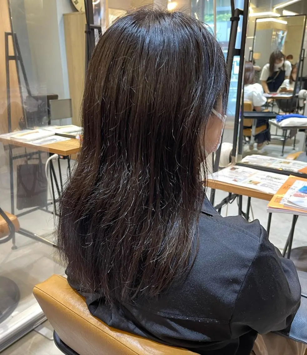 ミディアム カラー ヘアアレンジ イルミナカラー 髪質改善 レイヤーカット 外ハネヘア 縮毛矯正 ❥【韓国風ヘア】 stylist 林❥のエステ・リラクイメージ