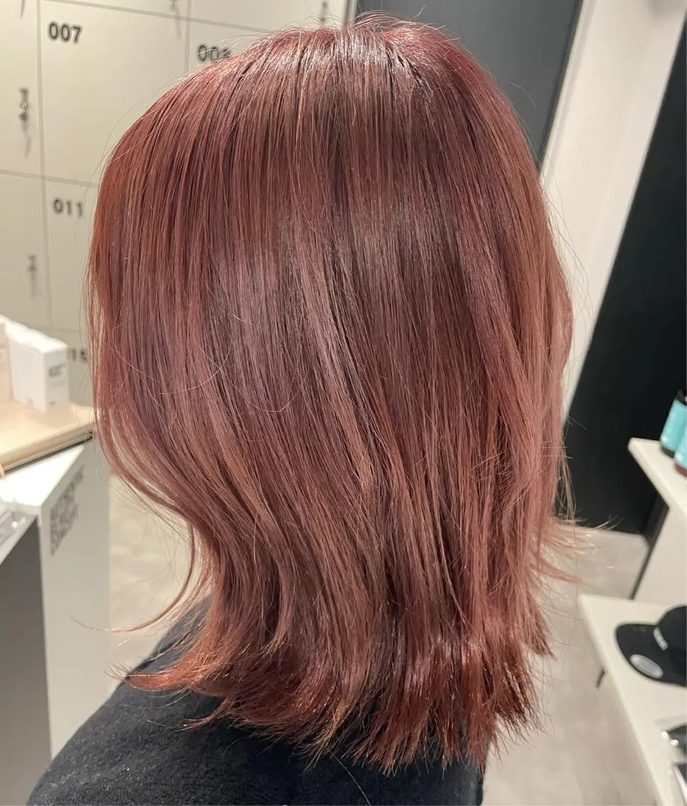 ミディアム カラー カット ヘアカラー トリートメント レイヤー×髪質改善 ×透明感/杉田 圭のヘアスタイル