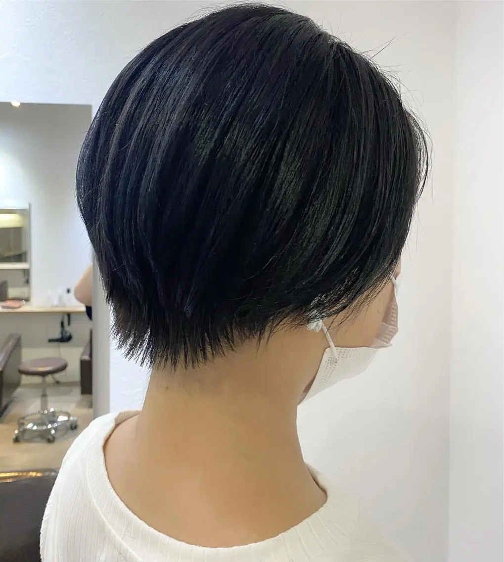 ショート カラー グラデーションカラー ボブ 森貴裕/ニュアンス パーマ/オリーブのヘアスタイル