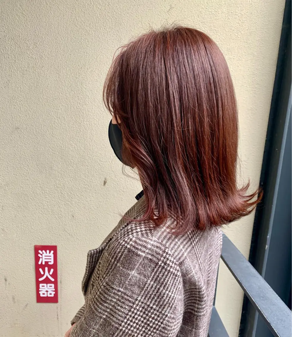 ミディアム ヘアカラー トリートメント 大内 志穂のヘアスタイル