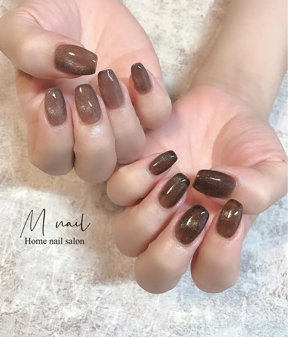 ネイル アートネイル マグネットネイル ハンドネイル Home salon M nailのネイルデザイン