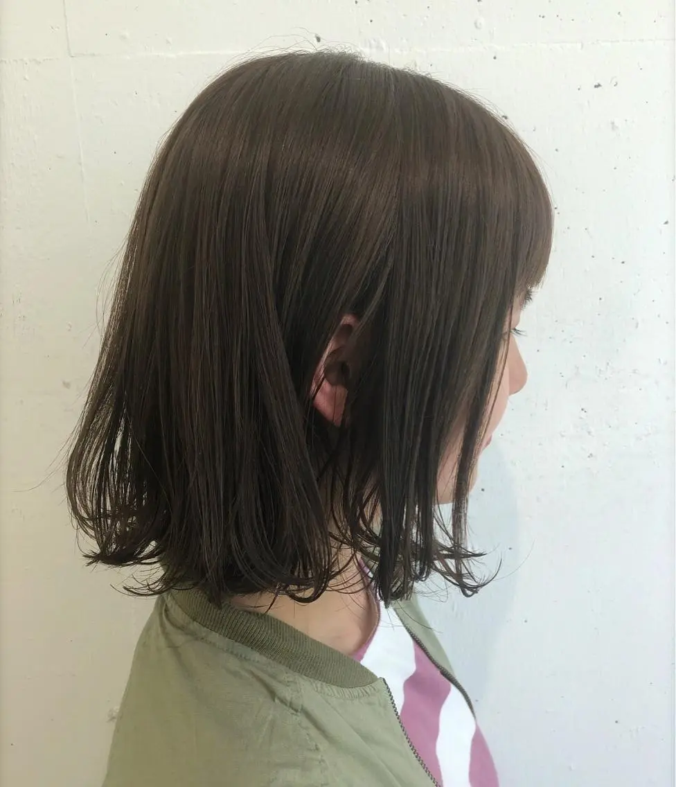 ミディアム カラー ボブ 山形 光輪子のヘアスタイル