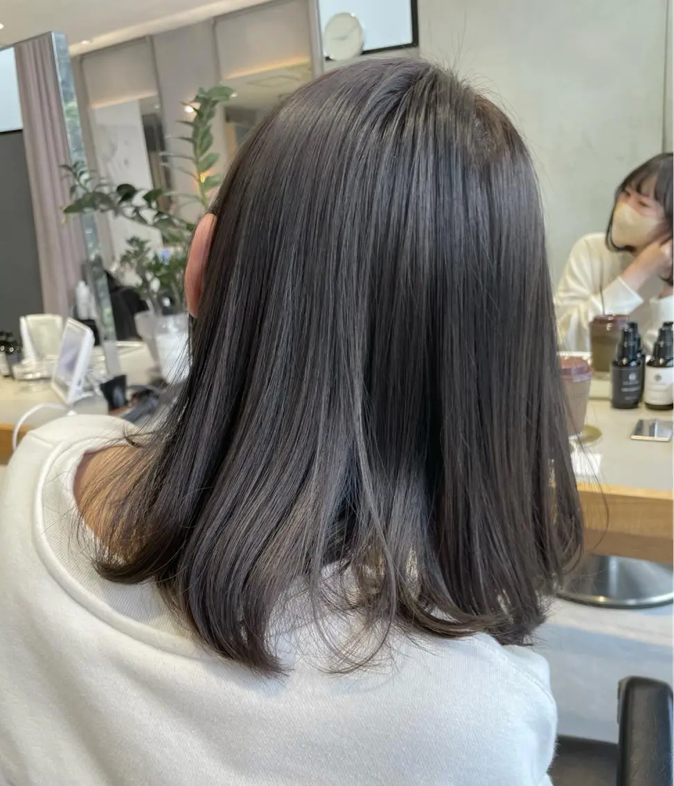 ミディアム カラー ヘアカラー トリートメント ヘッドスパ ヘアセット 柔らか透け感カラー 🌿ムロヤリョウスケのヘアスタイル