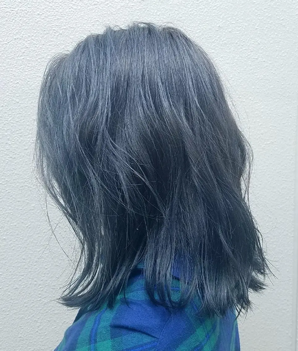 カラー ブルーカラー 🙃 透明感カラー/ボブのヘアスタイル