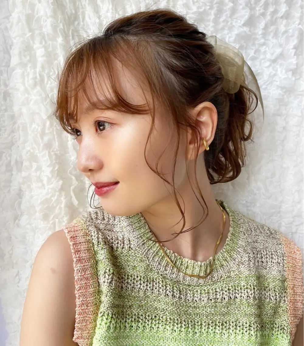 ミディアム カラー ヘアアレンジ ひなの .のその他イメージ