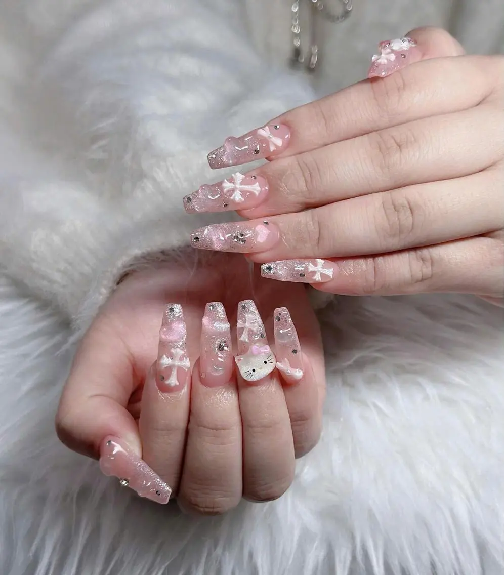 ネイル フレンチネイル ジェルネイル ハロウィン 韓国ネイル マグネットネイル ハンドネイル neco H.babynailのネイルデザイン