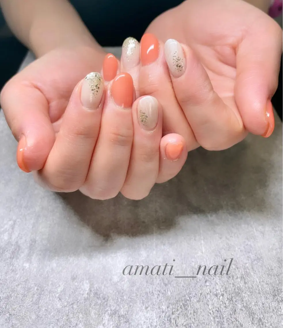 ネイル フットネイル ジェルネイル グラデーション マグネットネイル ミラーネイル ハンドネイル amati_nail TAKAKOのネイルデザイン