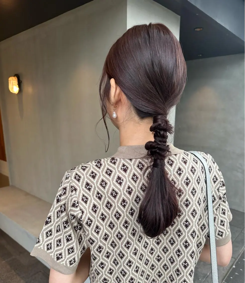 セミロング ヘアアレンジ ヘアセット ピンクカラー/ mana🎀のヘアスタイル
