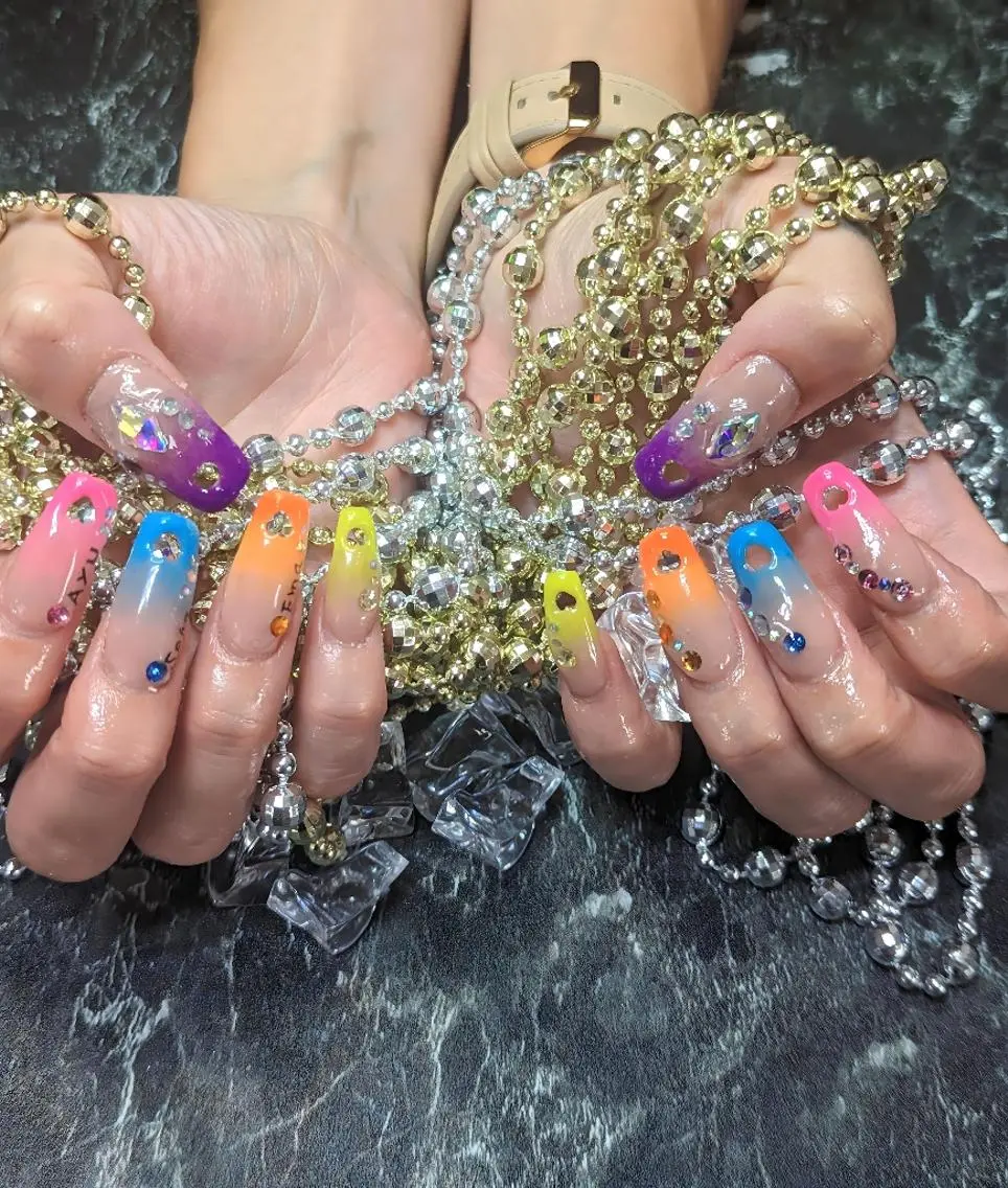 ネイル 長さ出し ハート Chianti Nailのネイルデザイン