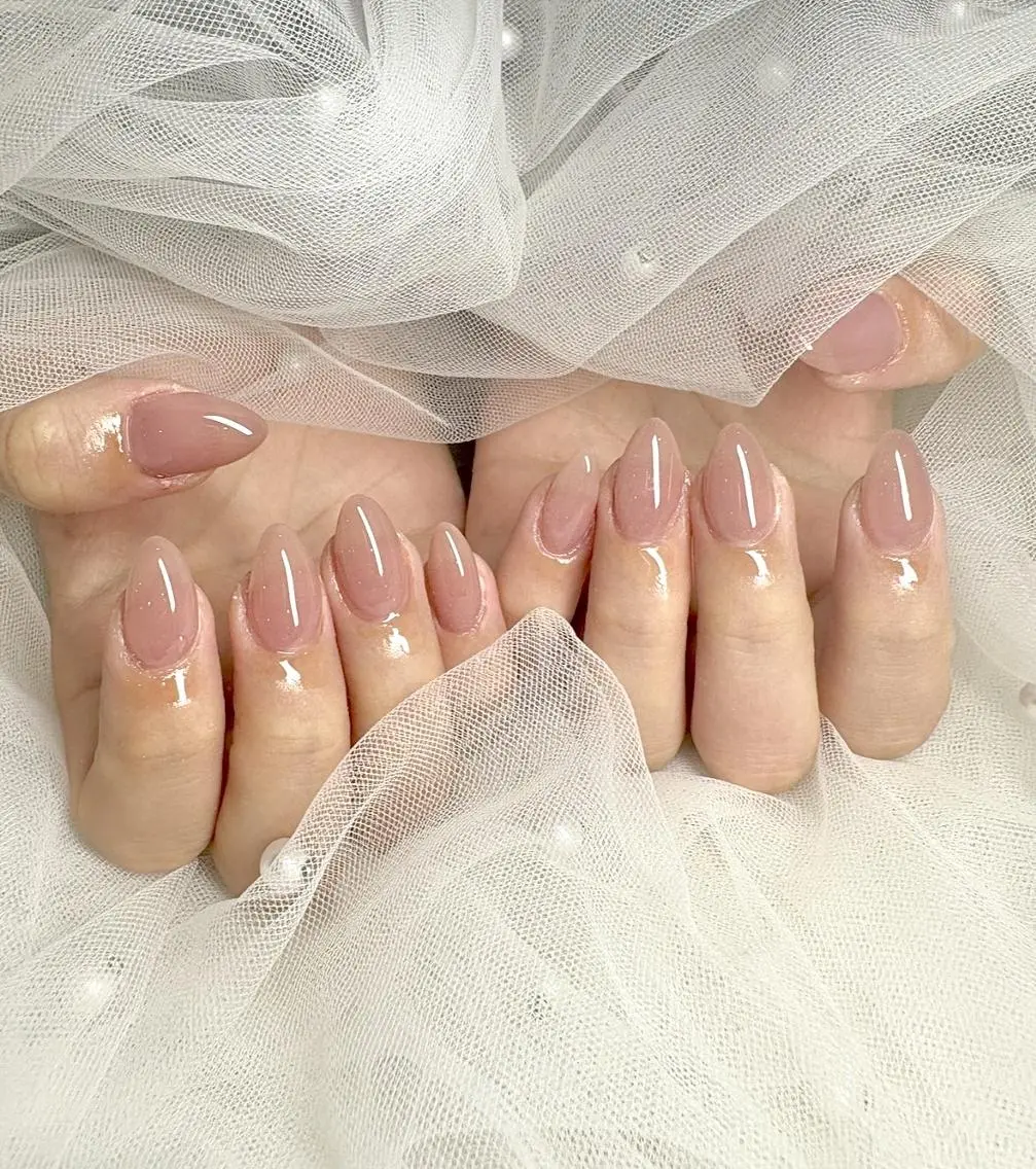 ネイル ワンカラーネイル ピンク nail salon Ellisのネイルデザイン