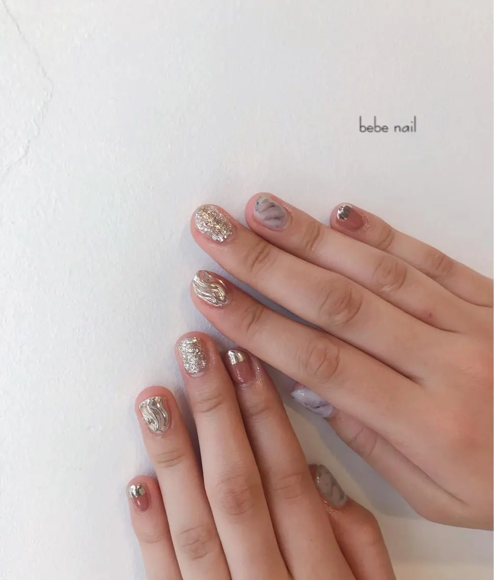 ネイル 持ち込み ニュアンスネイル 春ネイル Ann nailのネイルデザイン
