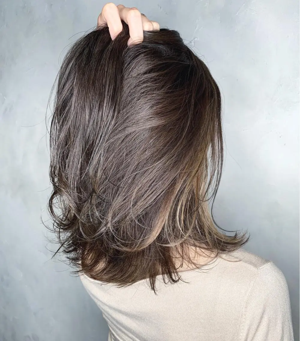 セミロング カラー 沖縄東京2拠点美容師 mamicoのヘアスタイル