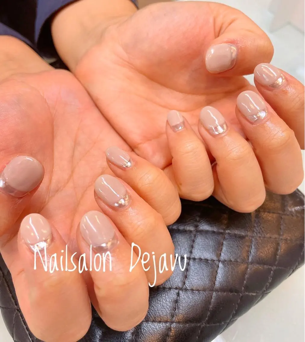 ネイル アートネイル フレンチネイル ジェルネイル キラキラネイル ミラーネイル ハンドネイル Nailsalon Dejavuのネイルデザイン