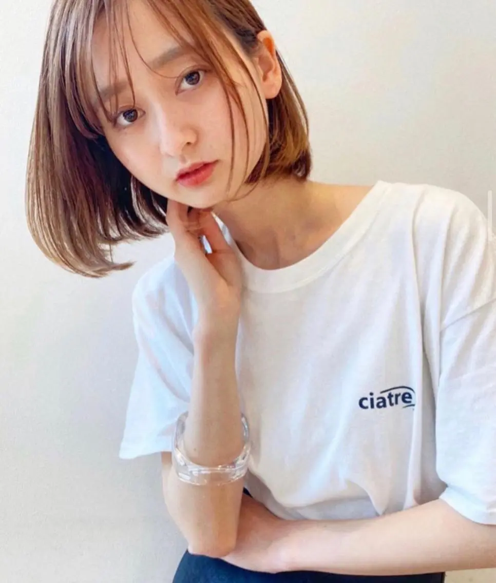 ショート カラー k-twoたき✨艶感 カラー／美髪矯正のヘアスタイル