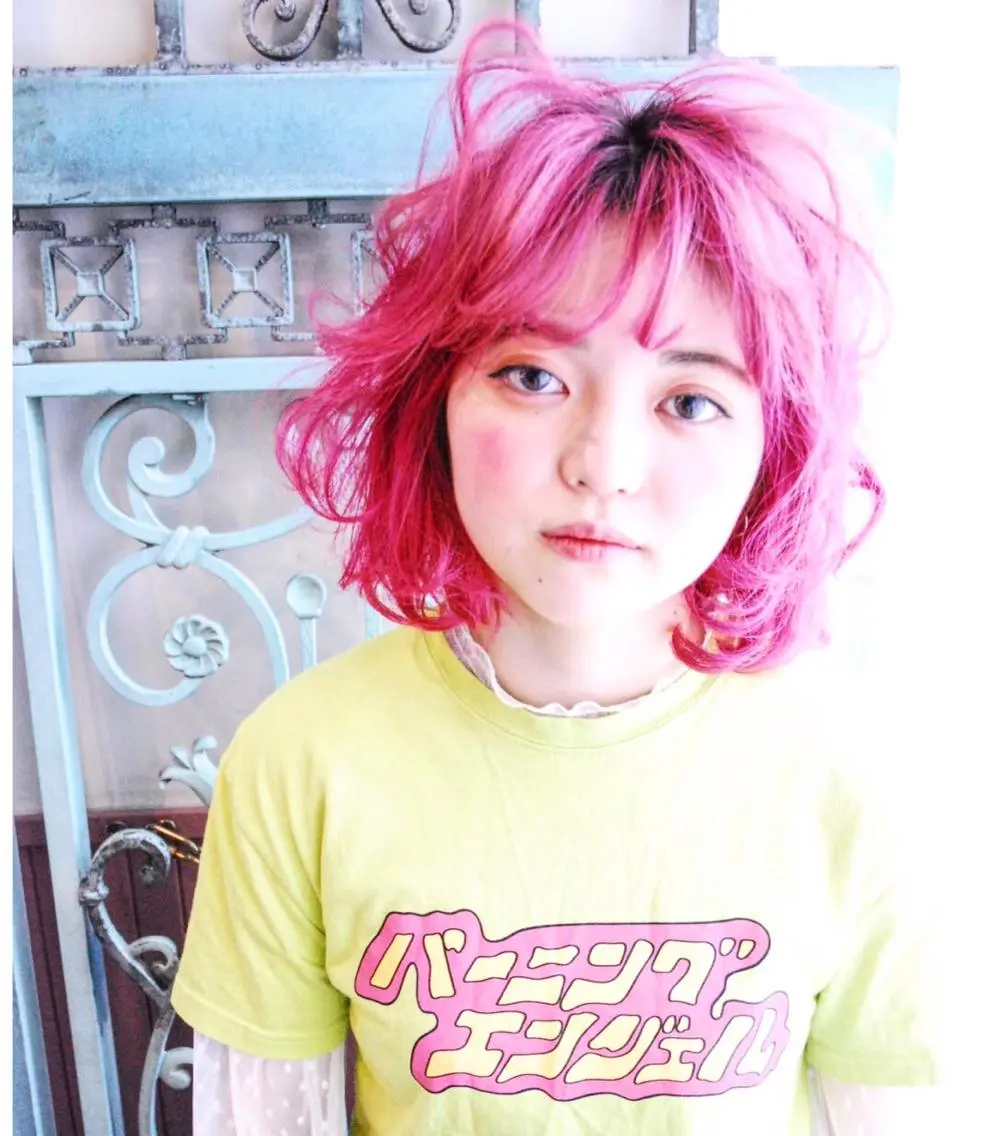 ショート カラー パーマ ヘアアレンジ メンズ メンズパーマ ローズカラー トリートメント 表参道Lise おおいしおりのその他イメージ