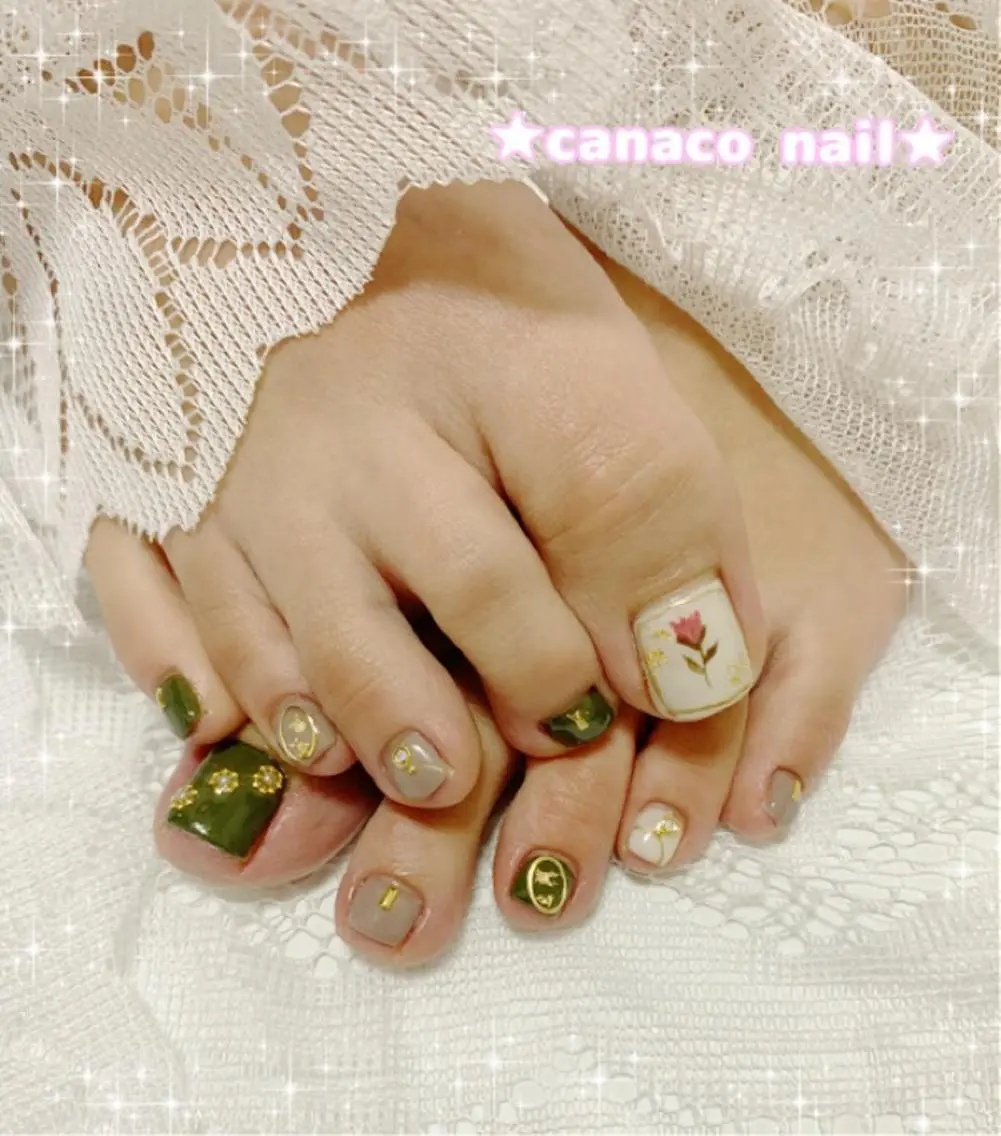 ネイル フットネイル ジェルネイル ベテランネイル cnc  nailのネイルデザイン