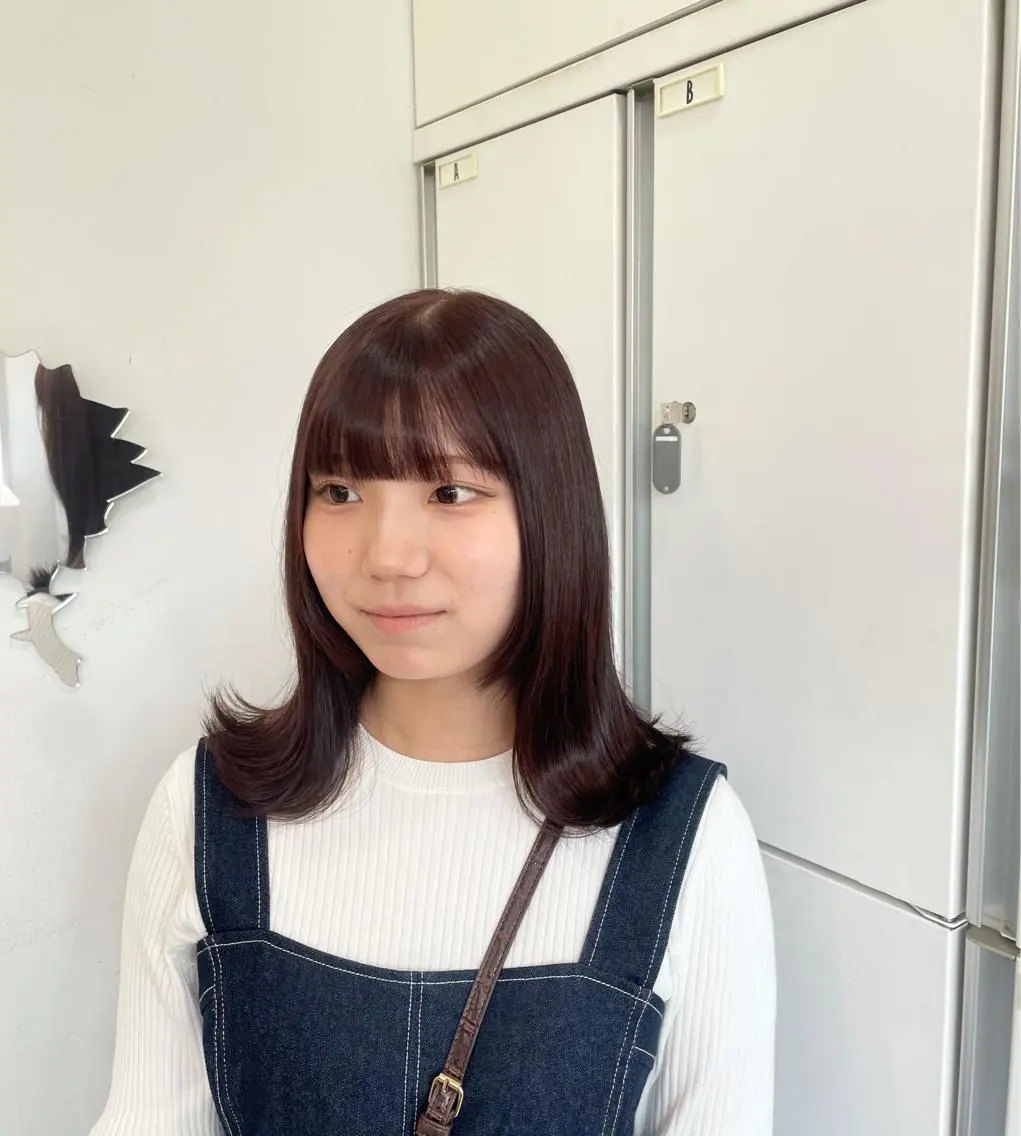 ミディアム カラー ブリーチ ブリーチなしカラー nanaka :のヘアスタイル