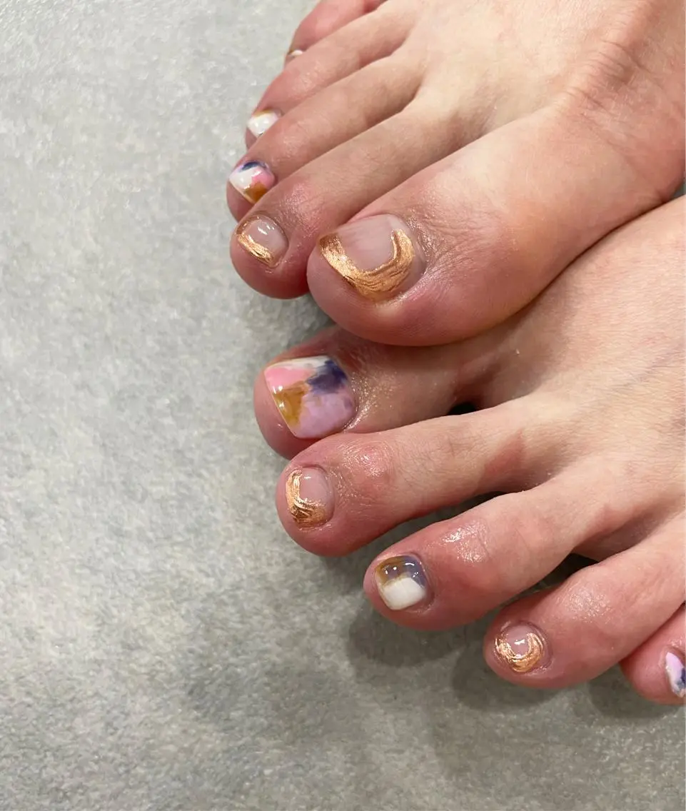 ネイル ハンドネイル フットネイル kiii.__ ✴︎*のネイルデザイン