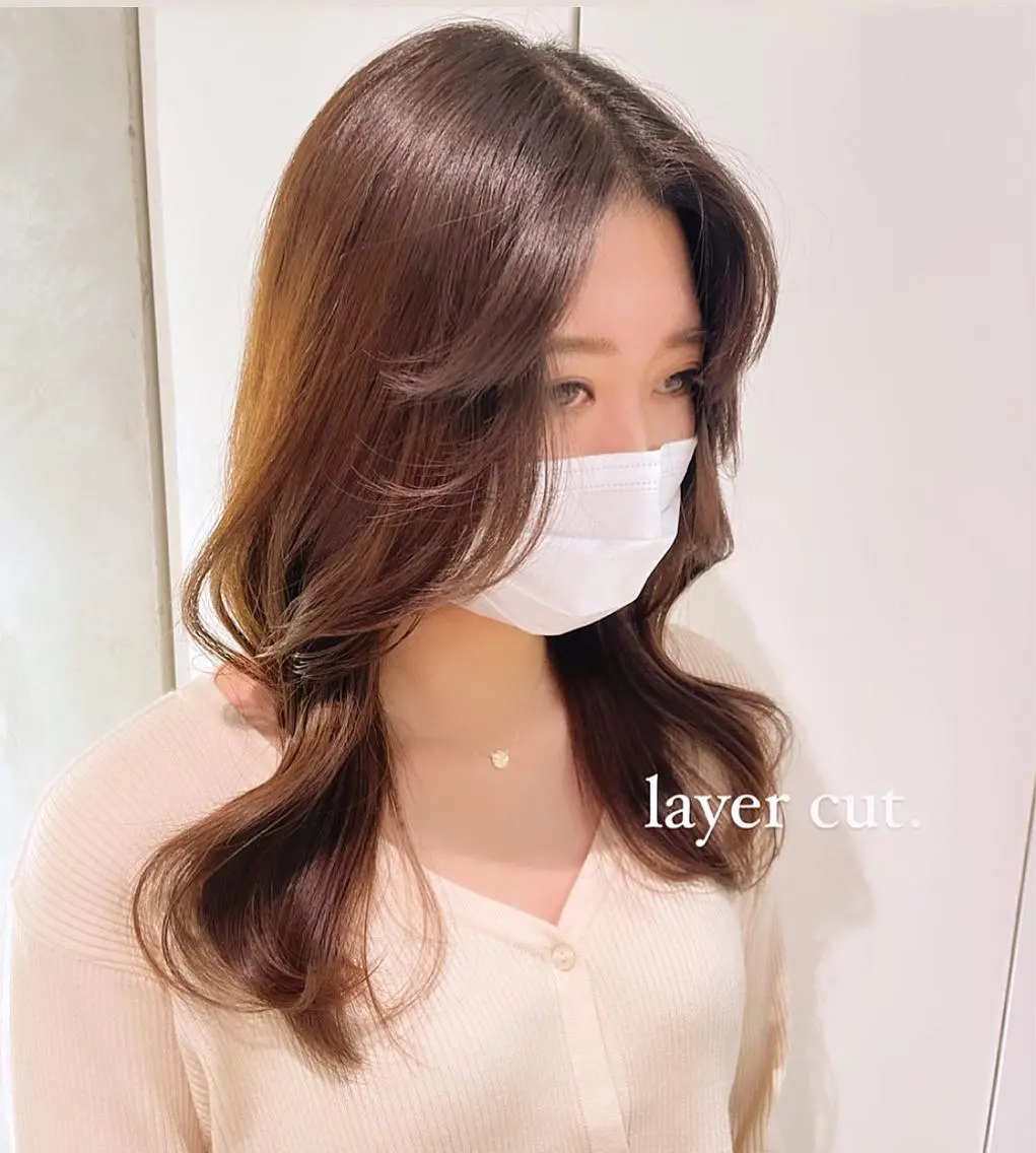 ロング 銀座/レイヤーカット 🤍内野すみれのヘアスタイル
