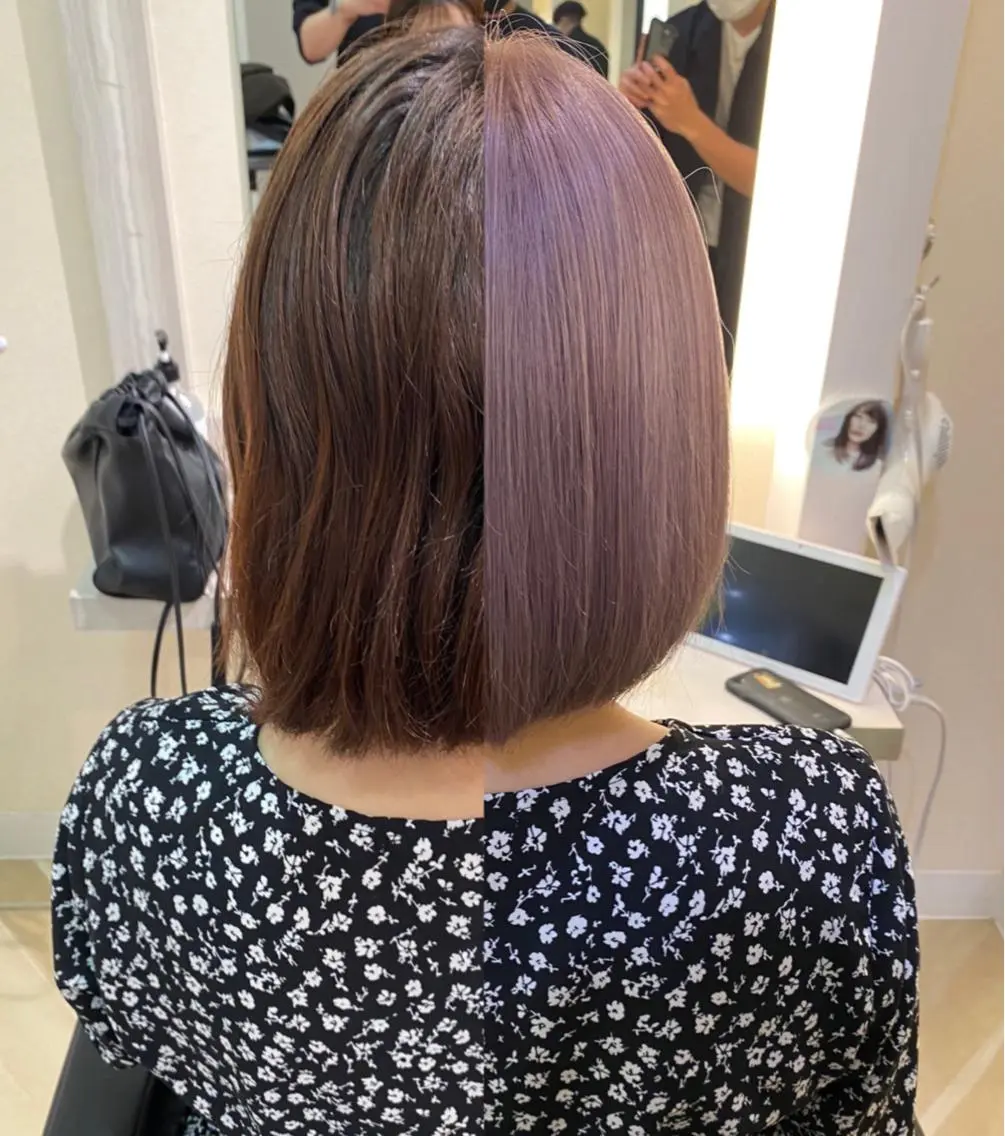 ミディアム カラー ブリーチ 色川 優斗《髪質改善》のヘアスタイル