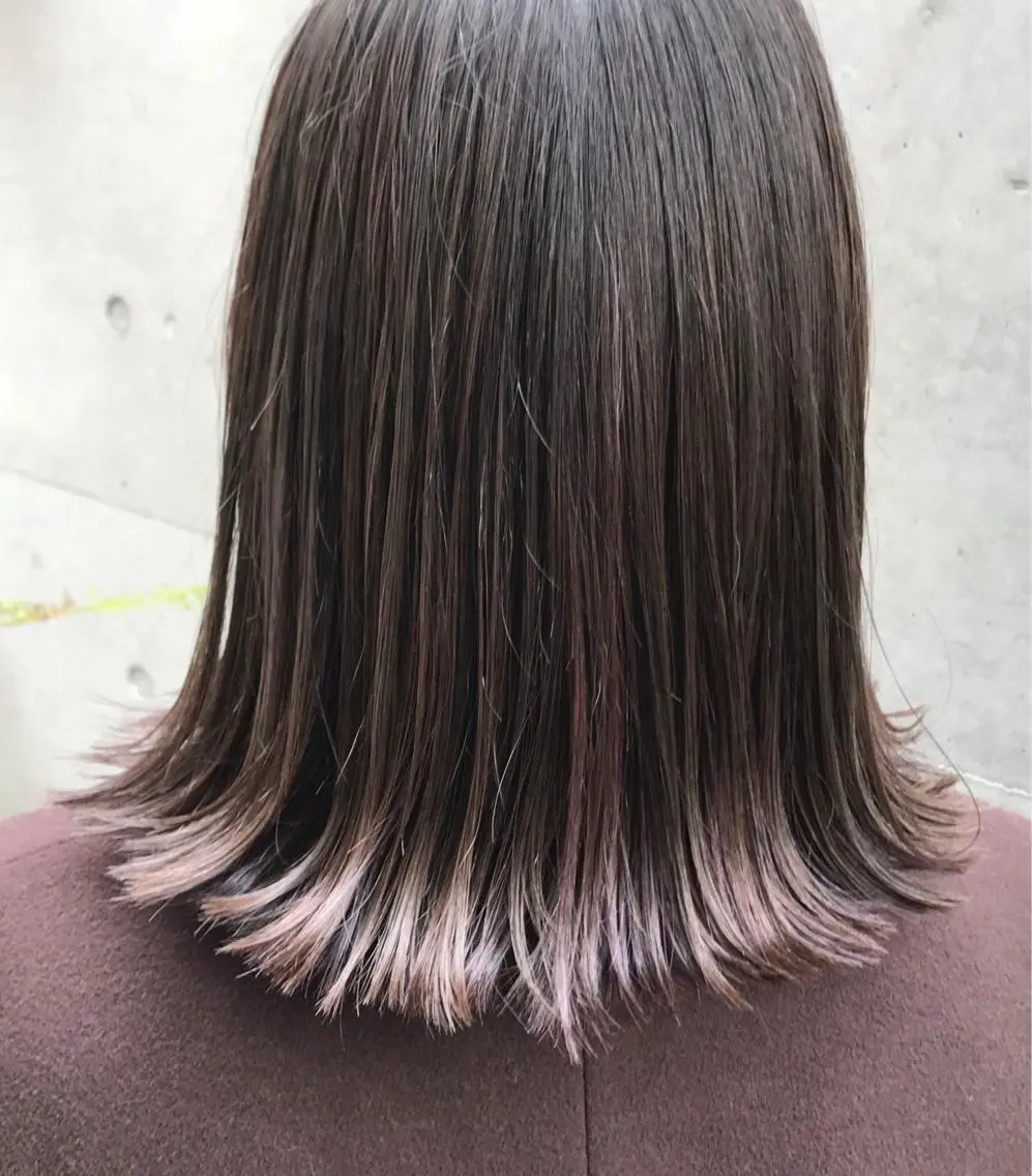 ミディアム カラー ヘアアレンジ ブリーチなし透け感/ マンツーマン/Ryoのヘアスタイル
