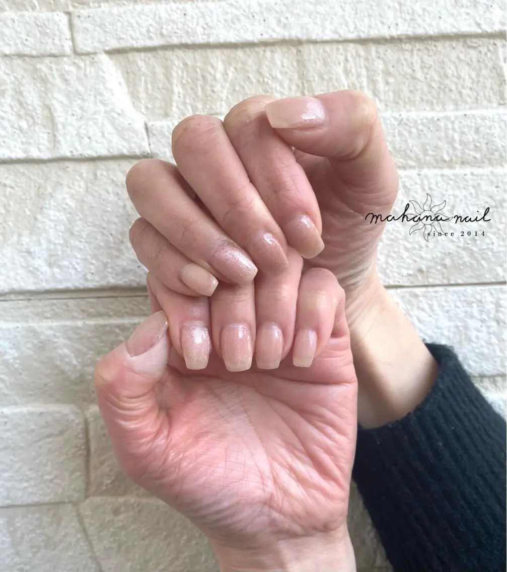 ネイル マグネットネイル ワンカラーネイル mahana nailのネイルデザイン