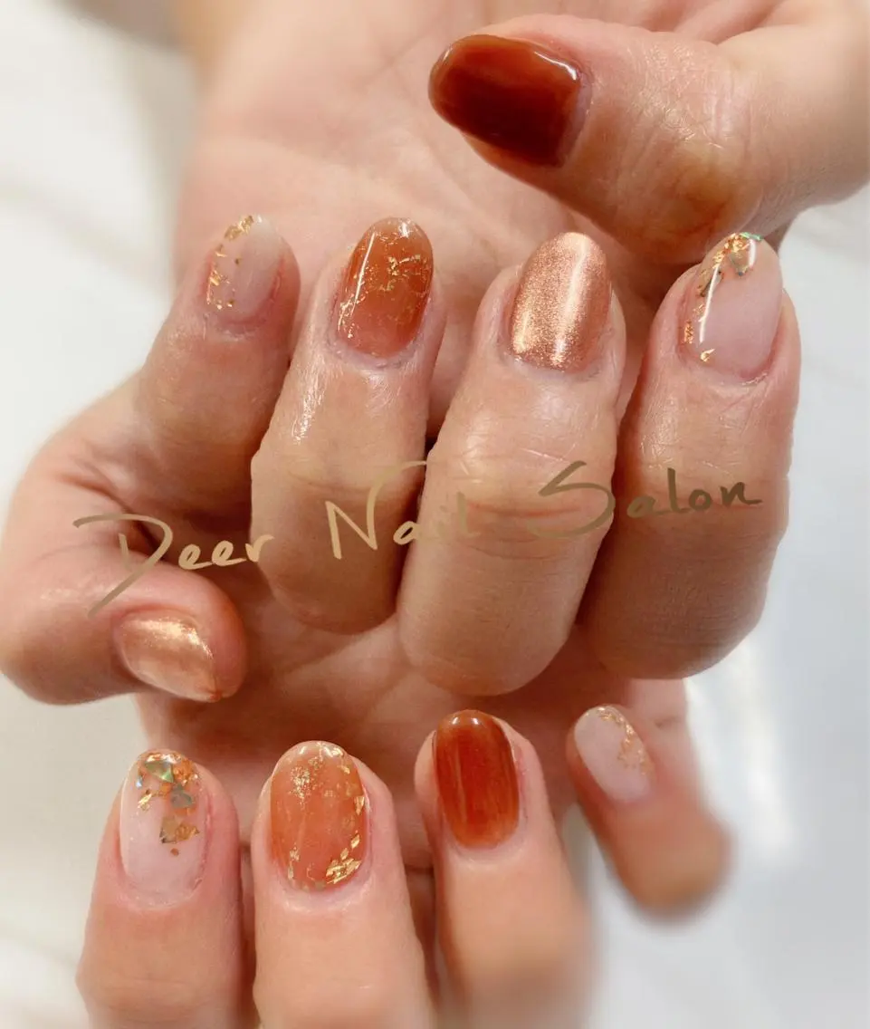 ネイル ハンドネイル Peachy 🍑のネイルデザイン