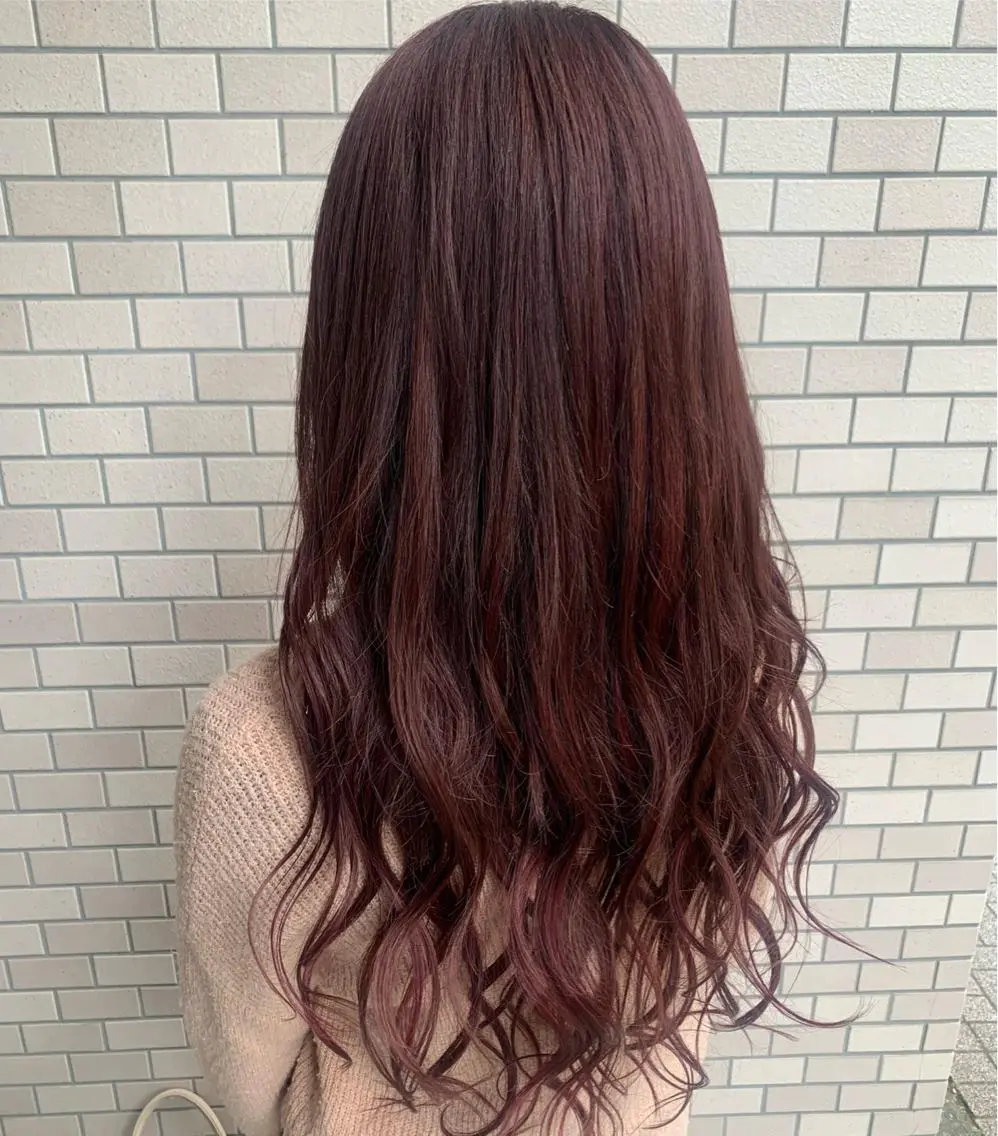 ロング カラー シールエクステ ブラウンカラー カシス エクステ Fan.ray店長 🌈 HIBIKIのヘアスタイル