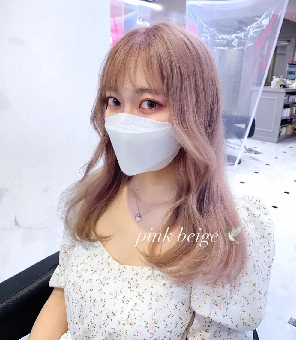 ロング カラー ヘアカラー トリートメント ヘアセット RIKO👼🏻💓 韓国ガーリーのヘアスタイル