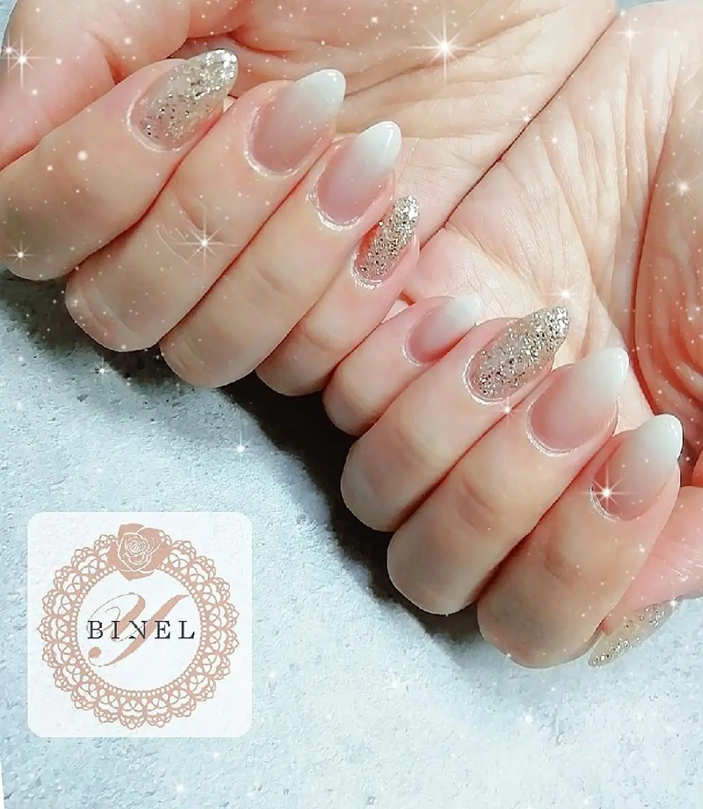 ネイル ラメ(グリッター) 持ち込み ハンドネイル Nail Salon Y.BINELのネイルデザイン