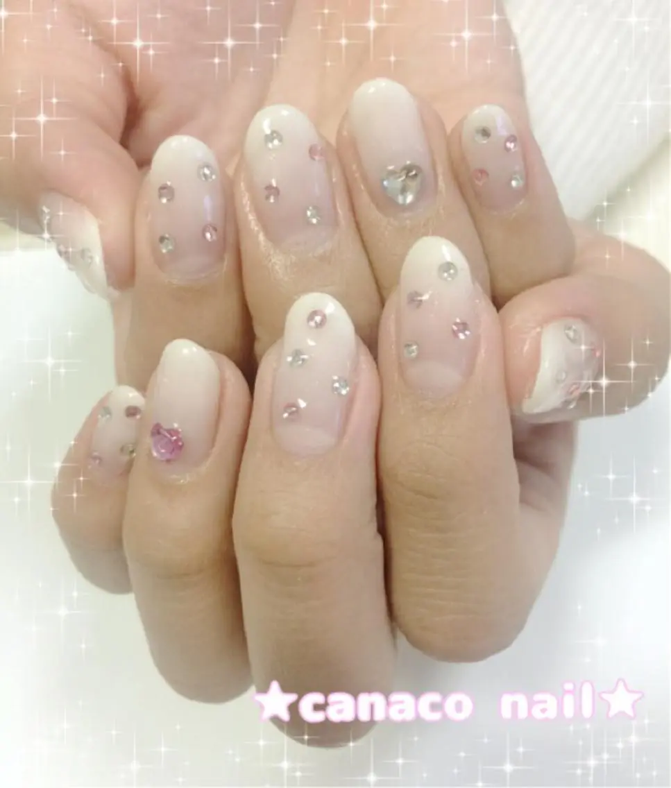ネイル ストーンネイル ハンドネイル ハンドケア ベテランネイル cnc nailのネイルデザイン