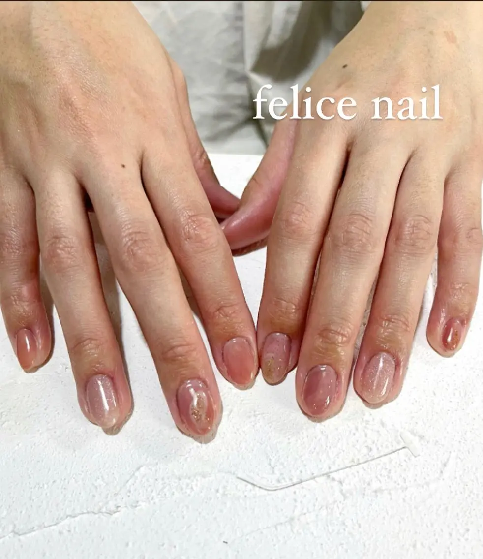 ネイル 桜ネイル ニュアンスネイル felice nailのネイルデザイン