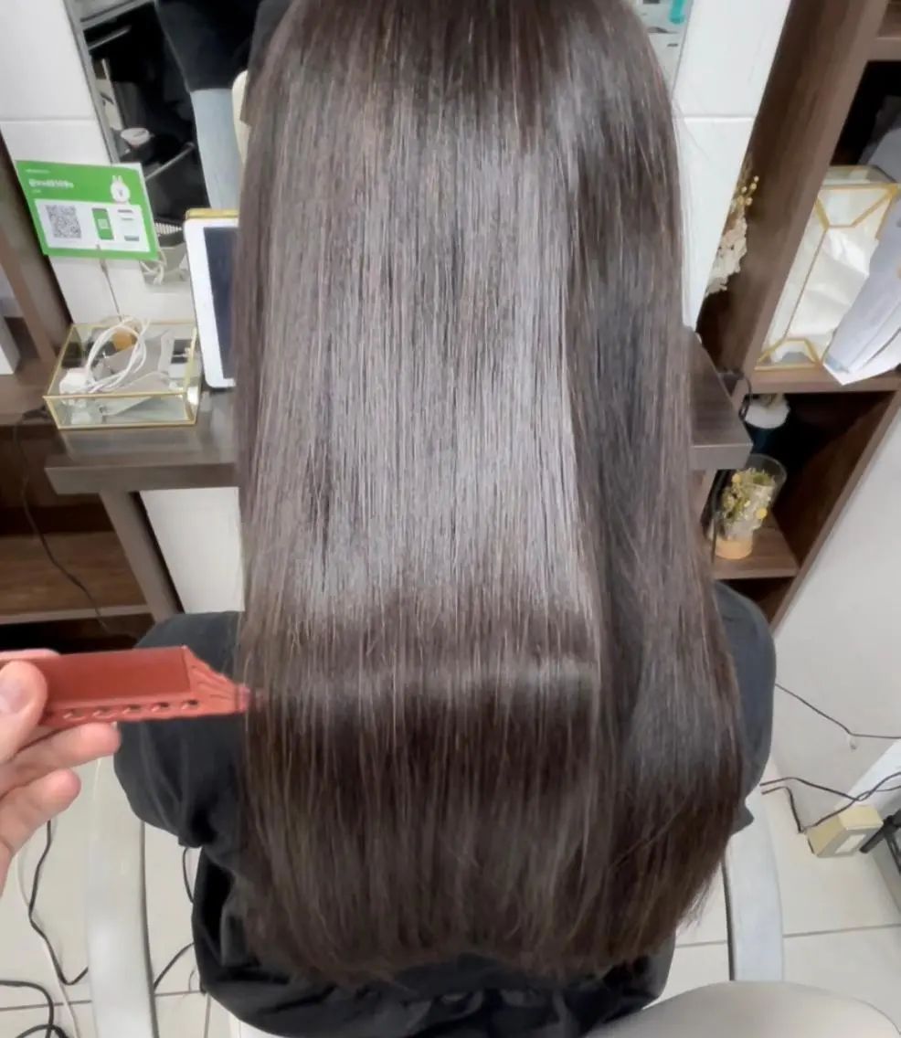 ロング ヘアカラー トリートメント ヘアセット merci JUNKIのヘアスタイル