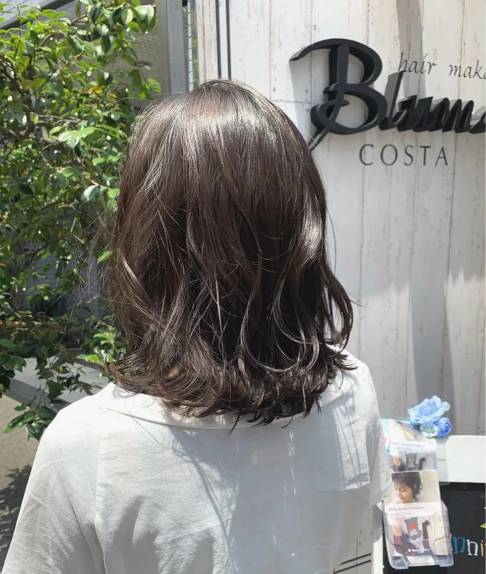 ミディアム カラー ベージュカラー モカベージュ ayaka 大宮のヘアスタイル