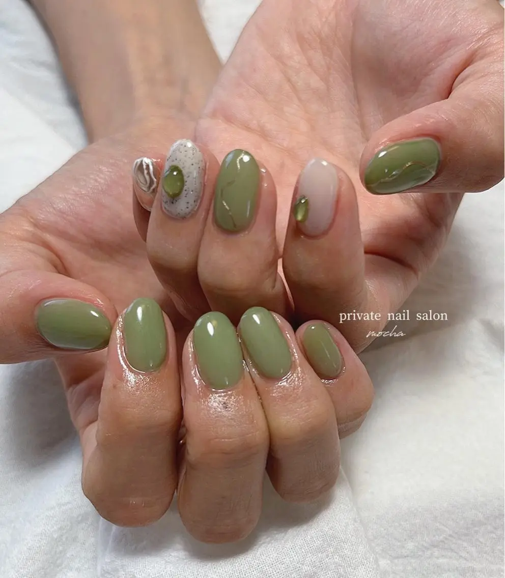 ネイル アートネイル カジュアル チークネイル フレンチネイル ジェルネイル ハンドネイル mocha nailのネイルデザイン