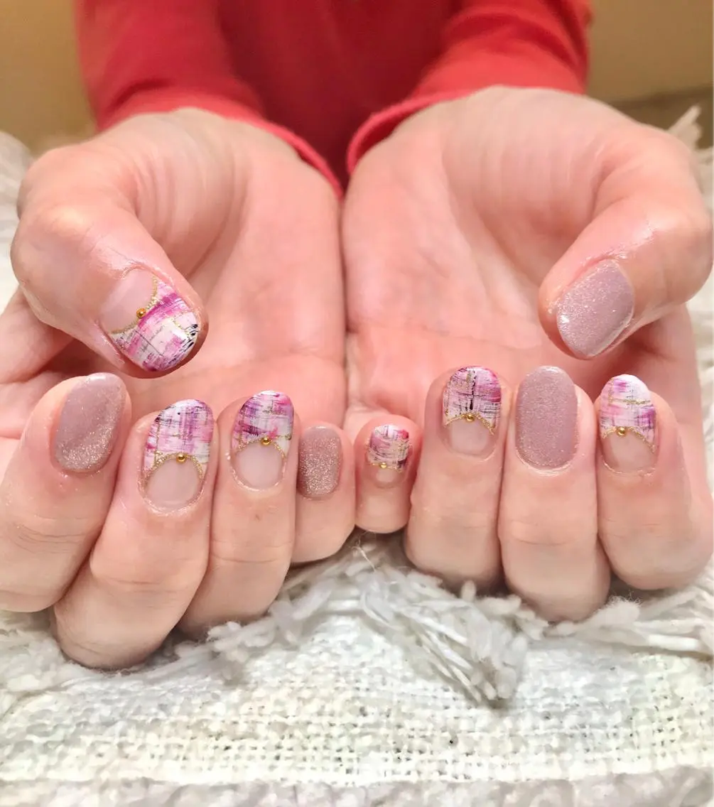 ミディアム カラー パーマ ヘアアレンジ ネイル マツエク・マツパ el. by Aoのネイルデザイン