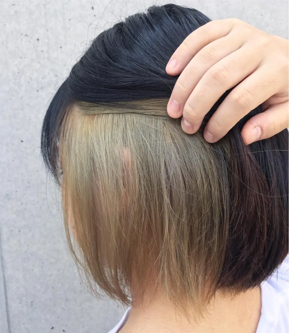 ミディアム カラー インナーカラー くまがい みゆ【edge.】のヘアスタイル