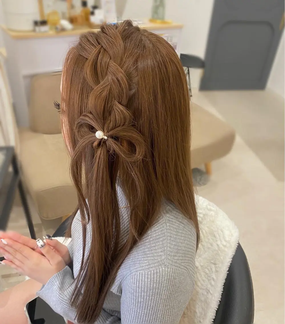 ロング ヘアアレンジ ヘアセット Mikazuki オーナーTeradaのマツエク・マツパデザイン