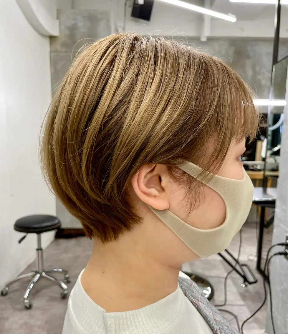 ショート カット ヘアカラー トリートメント 色気レイヤー& ショートはお任せ🌟のヘアスタイル