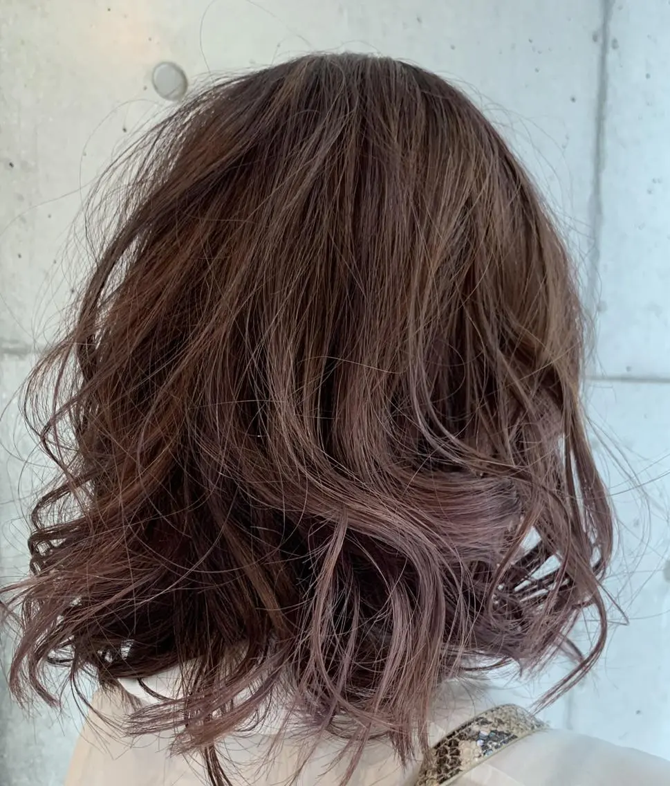 ミディアム パーマ ミディアムパーマ デジタルパーマ 🍓縮毛&デジパ🥇 NO.1🌟大下🌟のヘアスタイル