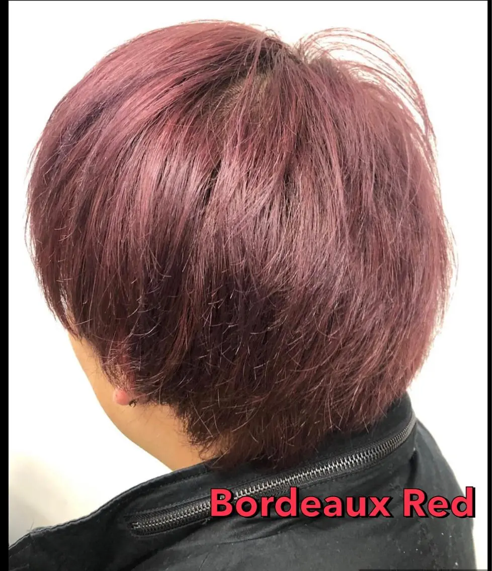 ショート カラー メンズ ボルドーカラー レッドカラー グレージュ達人/赤み 消し/ブリーチ/岩崎のヘアスタイル