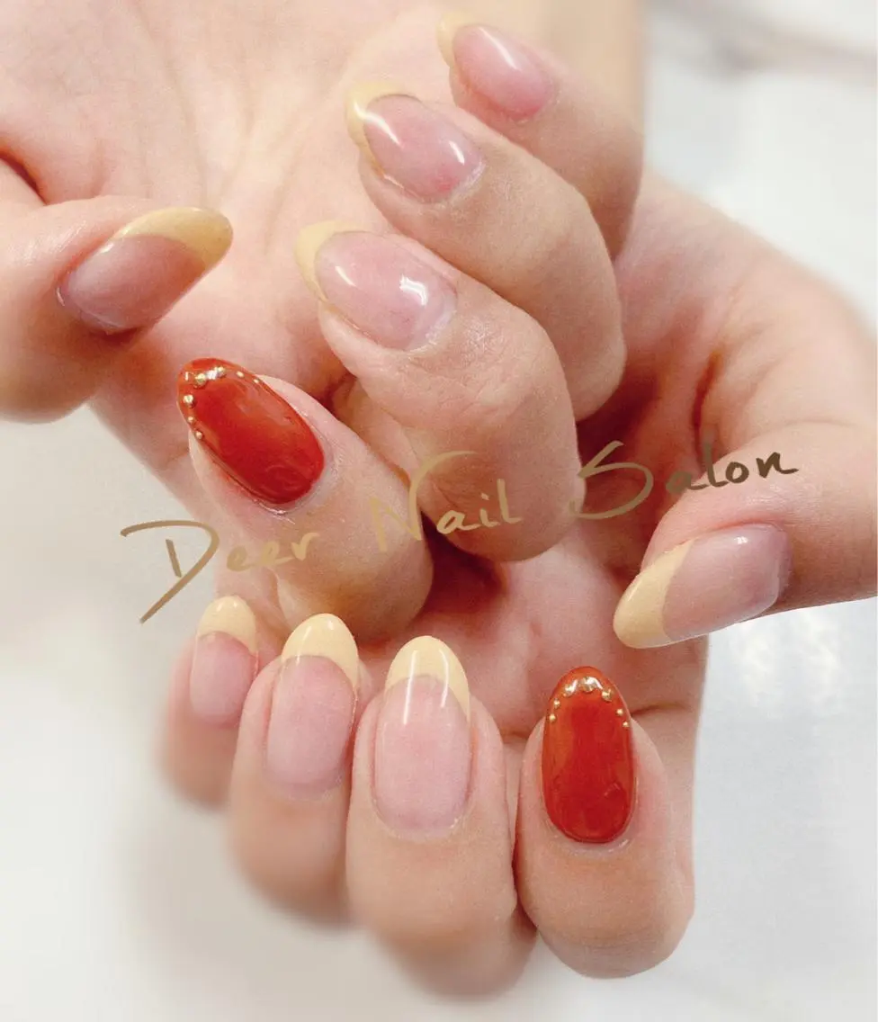 ネイル ハンドネイル Peachy 🍑のネイルデザイン