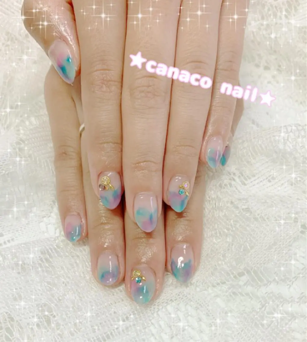 ネイル ジェルネイル グラデーション ハンドネイル ハンドケア ベテランネイル cnc  nailのネイルデザイン